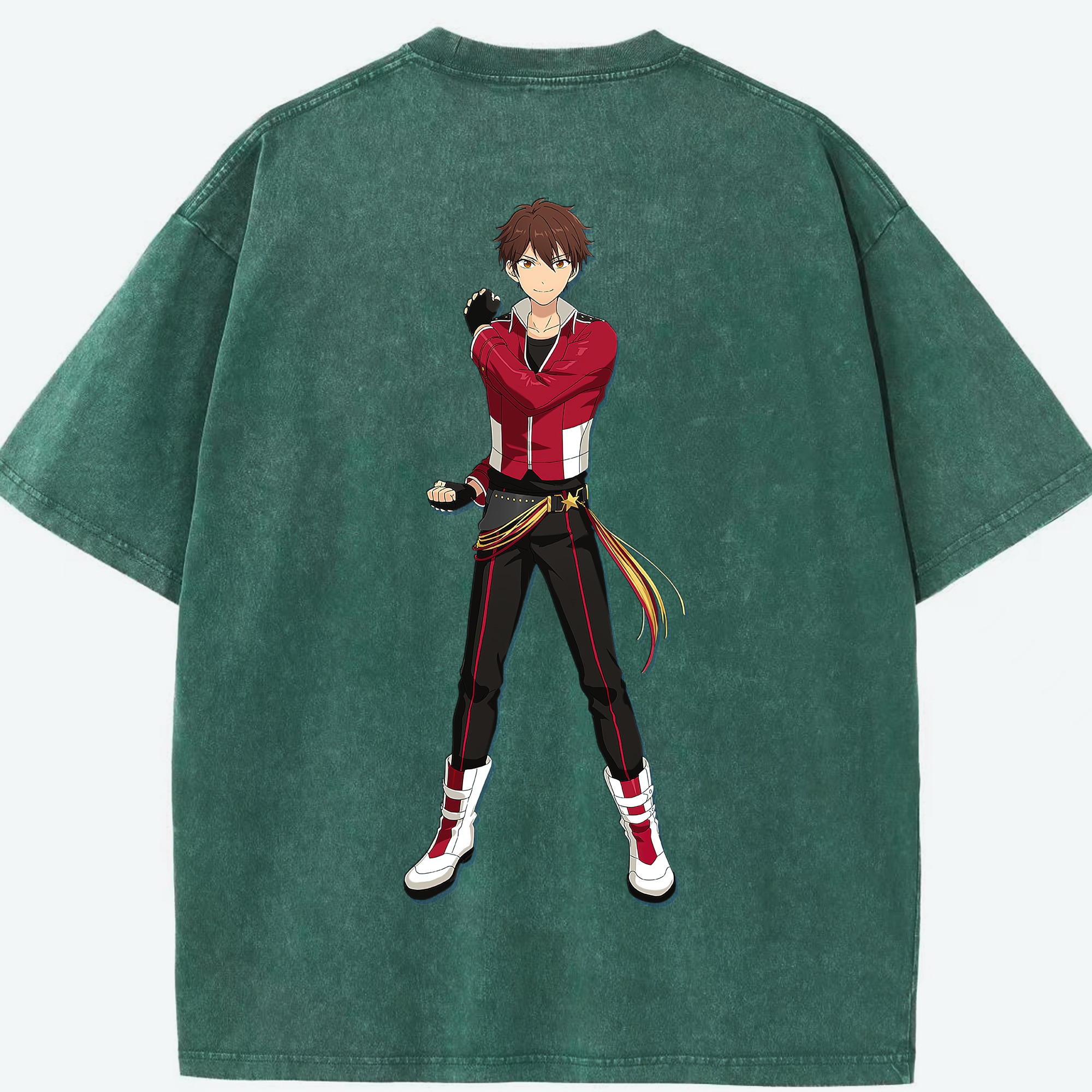 （画像用） あんさんぶるスターズ! Ensemble Stars 綿100% ヴィンテージ風 半袖Tシャツ（背面プリント）